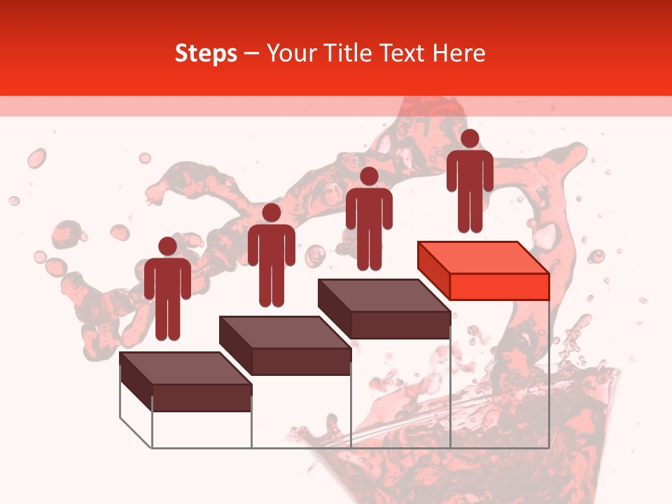 Red Martini Being Poured In A Martini Glass; Isolated On A White Background. PowerPoint Template