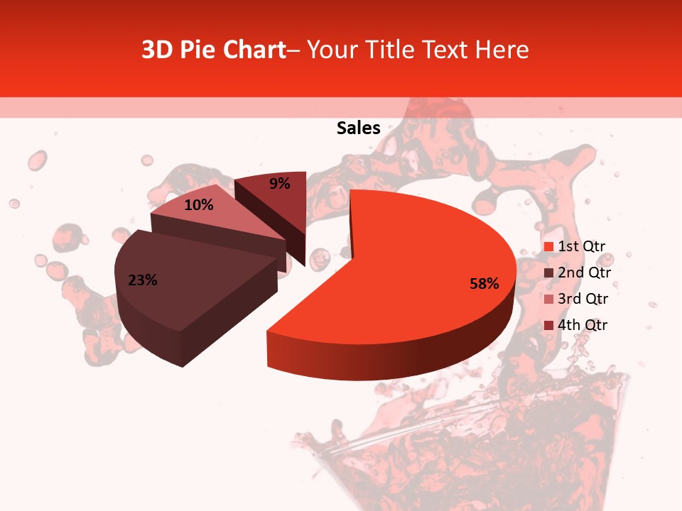 Red Martini Being Poured In A Martini Glass; Isolated On A White Background. PowerPoint Template