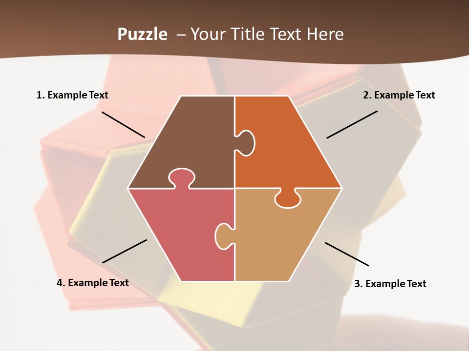 Unit Origami, Named "Little Turtle" PowerPoint Template