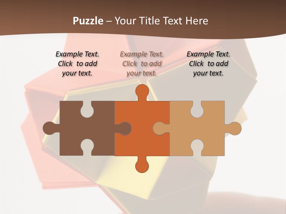 Unit Origami, Named "Little Turtle" PowerPoint Template