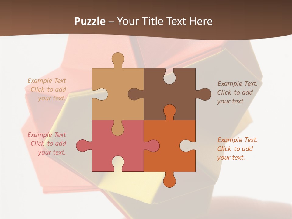 Unit Origami, Named "Little Turtle" PowerPoint Template