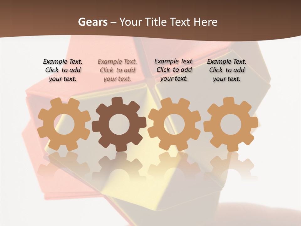 Unit Origami, Named "Little Turtle" PowerPoint Template