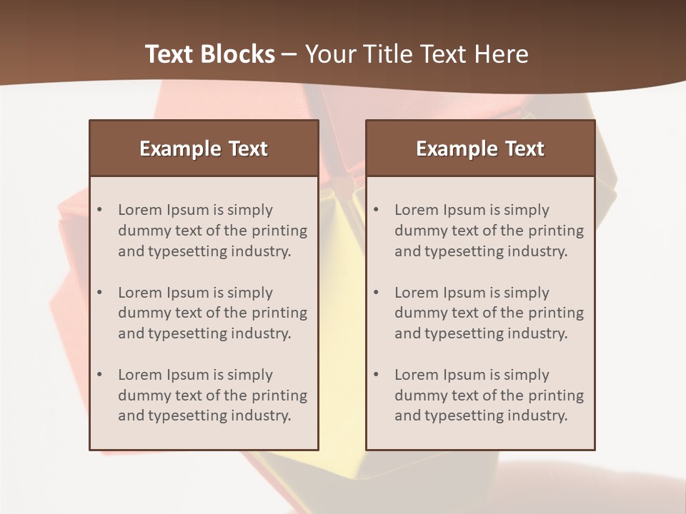 Unit Origami, Named "Little Turtle" PowerPoint Template