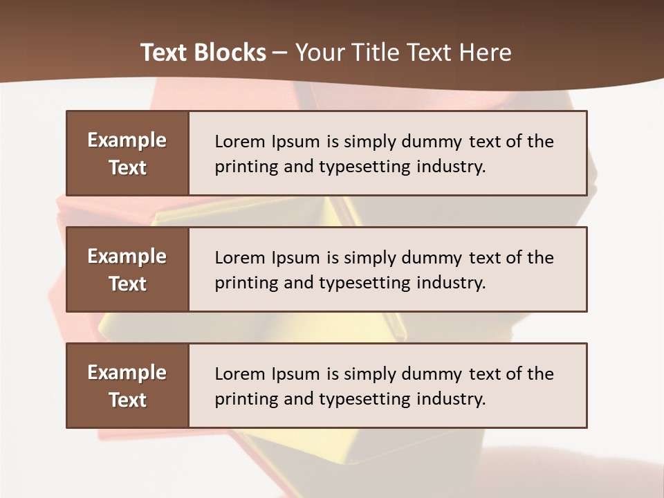 Unit Origami, Named "Little Turtle" PowerPoint Template