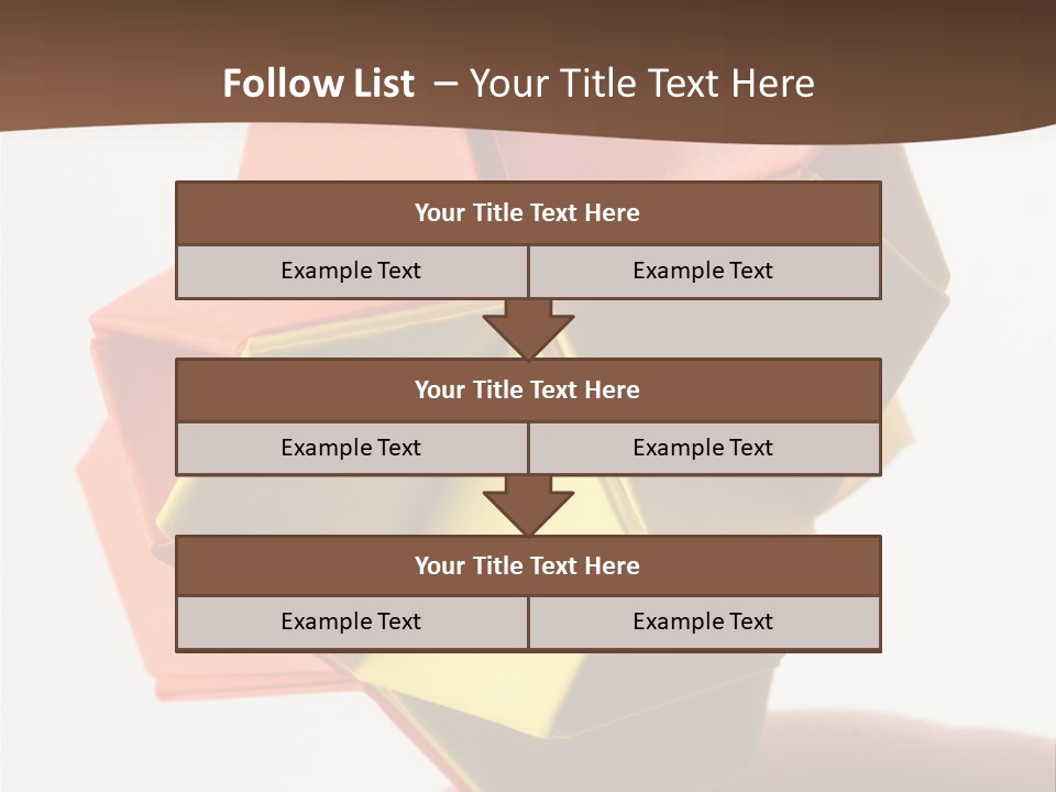 Unit Origami, Named "Little Turtle" PowerPoint Template