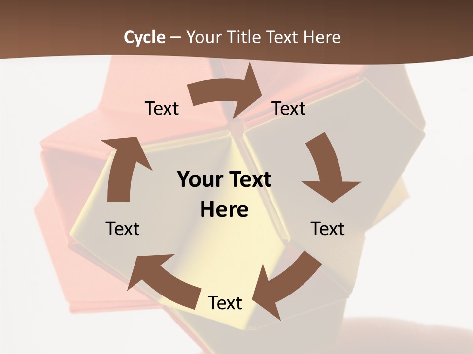 Unit Origami, Named "Little Turtle" PowerPoint Template