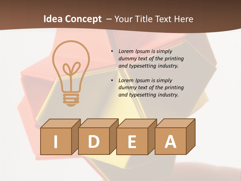 Unit Origami, Named "Little Turtle" PowerPoint Template