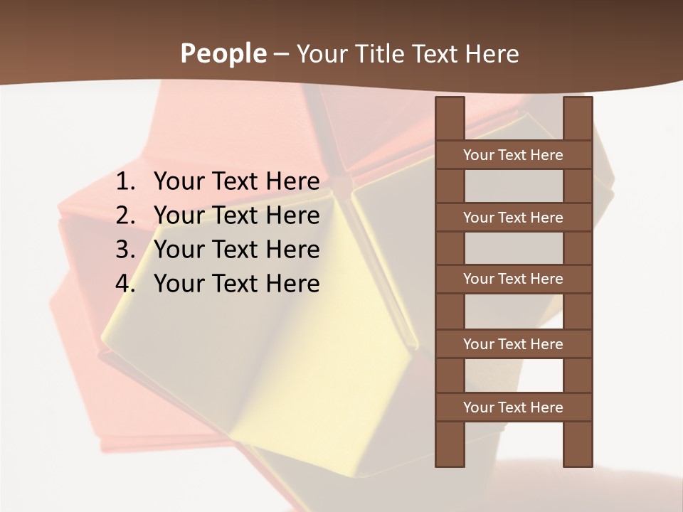 Unit Origami, Named "Little Turtle" PowerPoint Template
