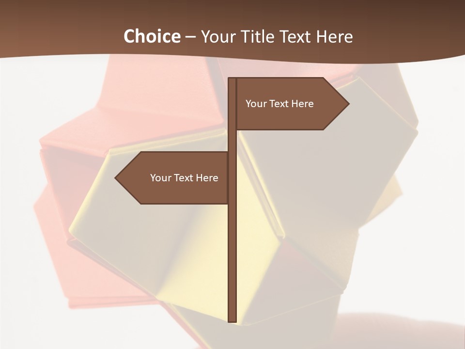 Unit Origami, Named "Little Turtle" PowerPoint Template