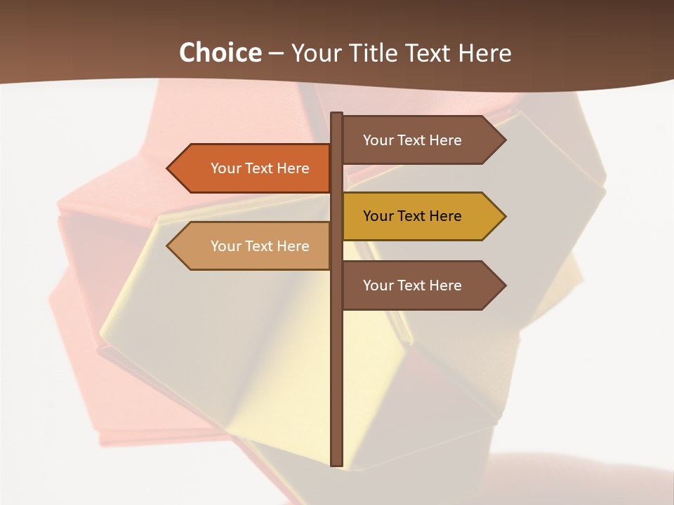 Unit Origami, Named "Little Turtle" PowerPoint Template