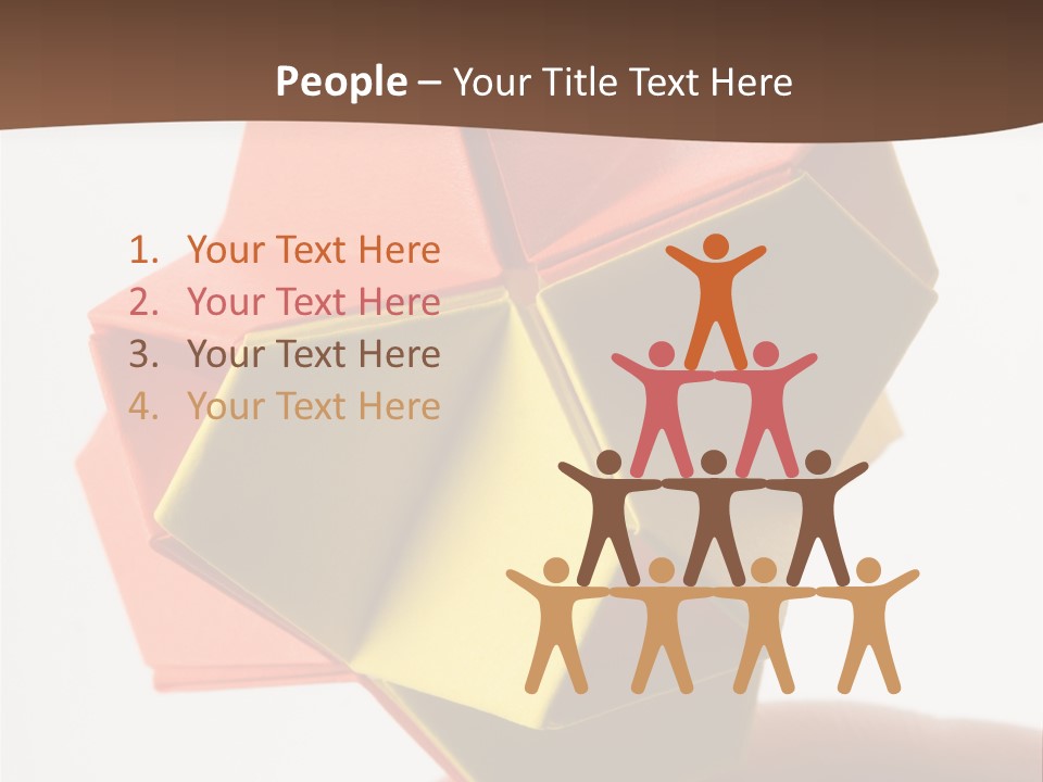 Unit Origami, Named "Little Turtle" PowerPoint Template