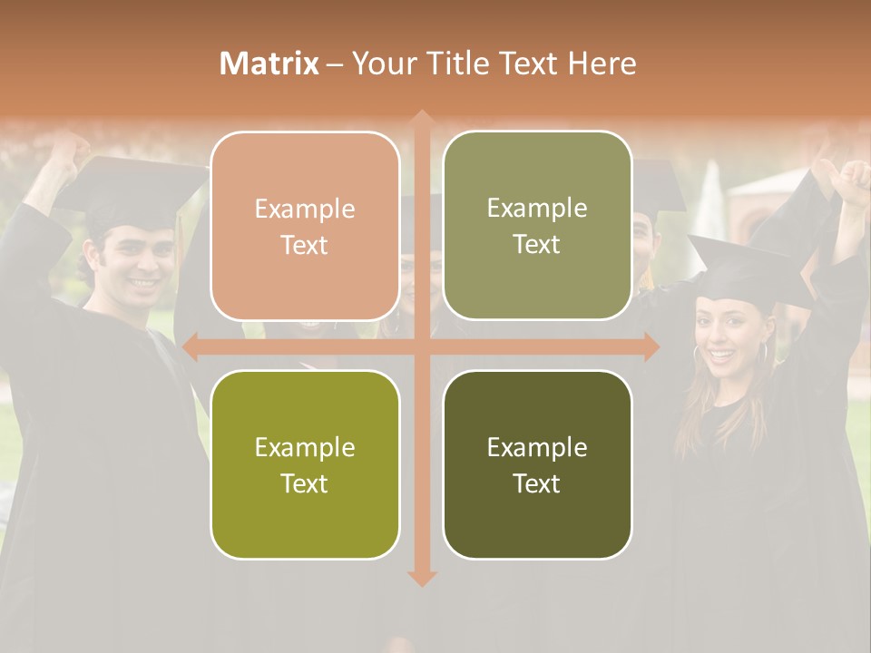 Happy Graduation Student Full Of Success Outdoors PowerPoint Template