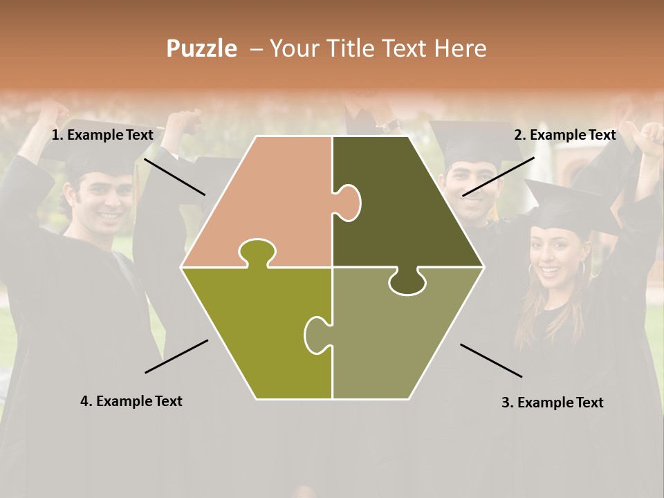 Happy Graduation Student Full Of Success Outdoors PowerPoint Template