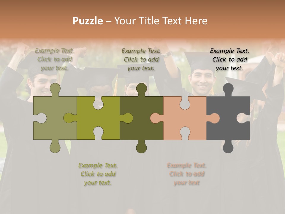 Happy Graduation Student Full Of Success Outdoors PowerPoint Template