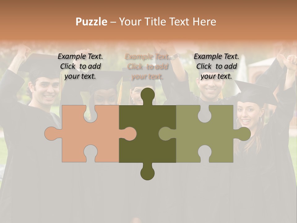 Happy Graduation Student Full Of Success Outdoors PowerPoint Template