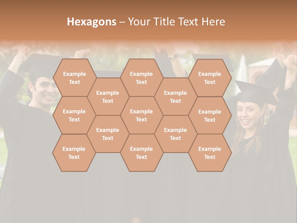 Happy Graduation Student Full Of Success Outdoors PowerPoint Template