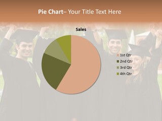 Happy Graduation Student Full Of Success Outdoors PowerPoint Template