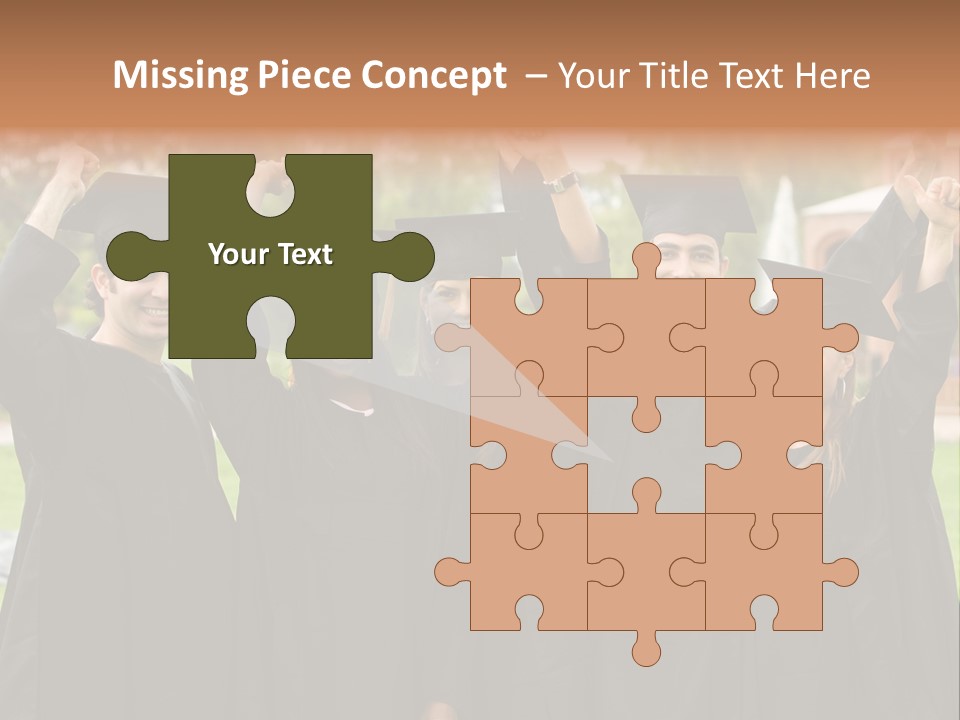 Happy Graduation Student Full Of Success Outdoors PowerPoint Template