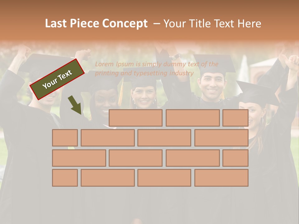 Happy Graduation Student Full Of Success Outdoors PowerPoint Template