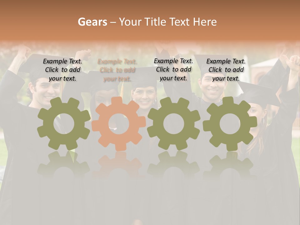 Happy Graduation Student Full Of Success Outdoors PowerPoint Template