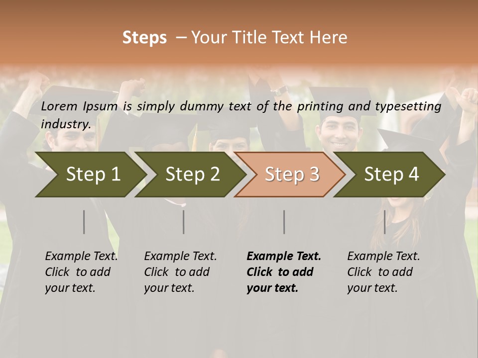 Happy Graduation Student Full Of Success Outdoors PowerPoint Template