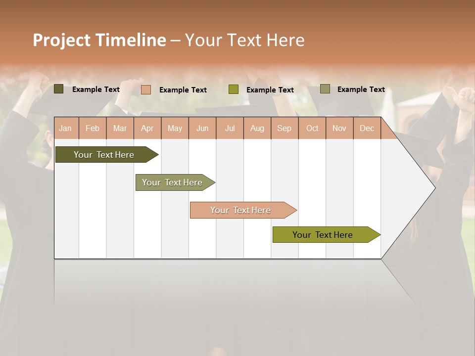 Happy Graduation Student Full Of Success Outdoors PowerPoint Template