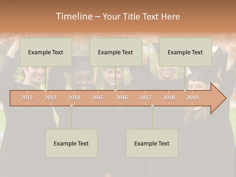 Happy Graduation Student Full Of Success Outdoors PowerPoint Template