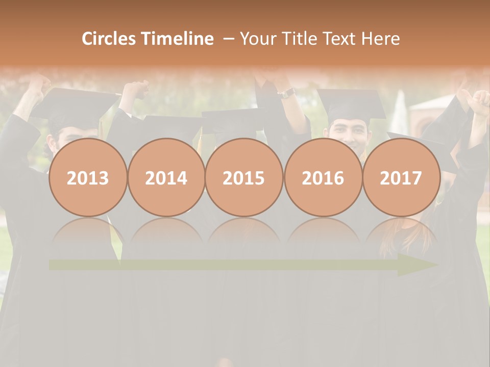 Happy Graduation Student Full Of Success Outdoors PowerPoint Template