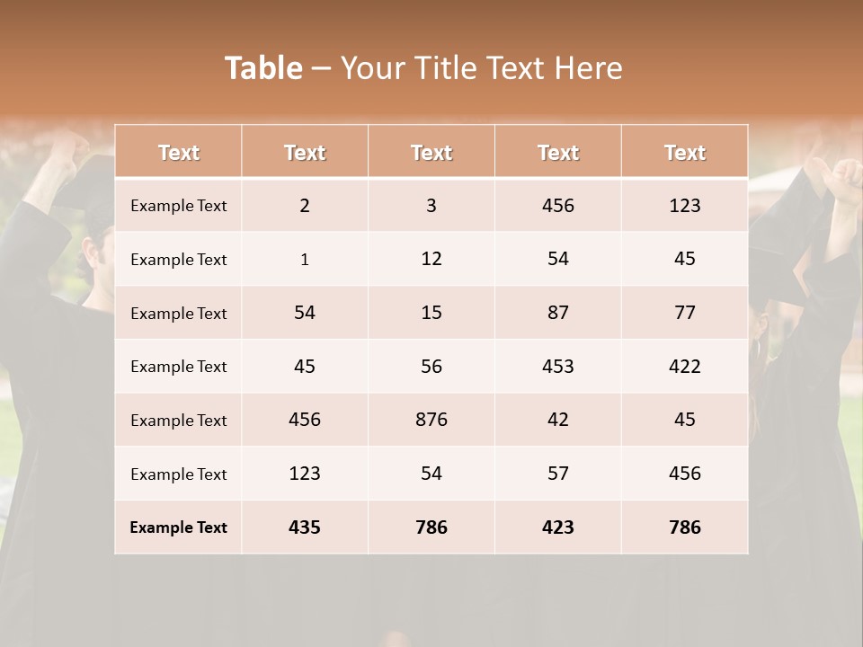 Happy Graduation Student Full Of Success Outdoors PowerPoint Template