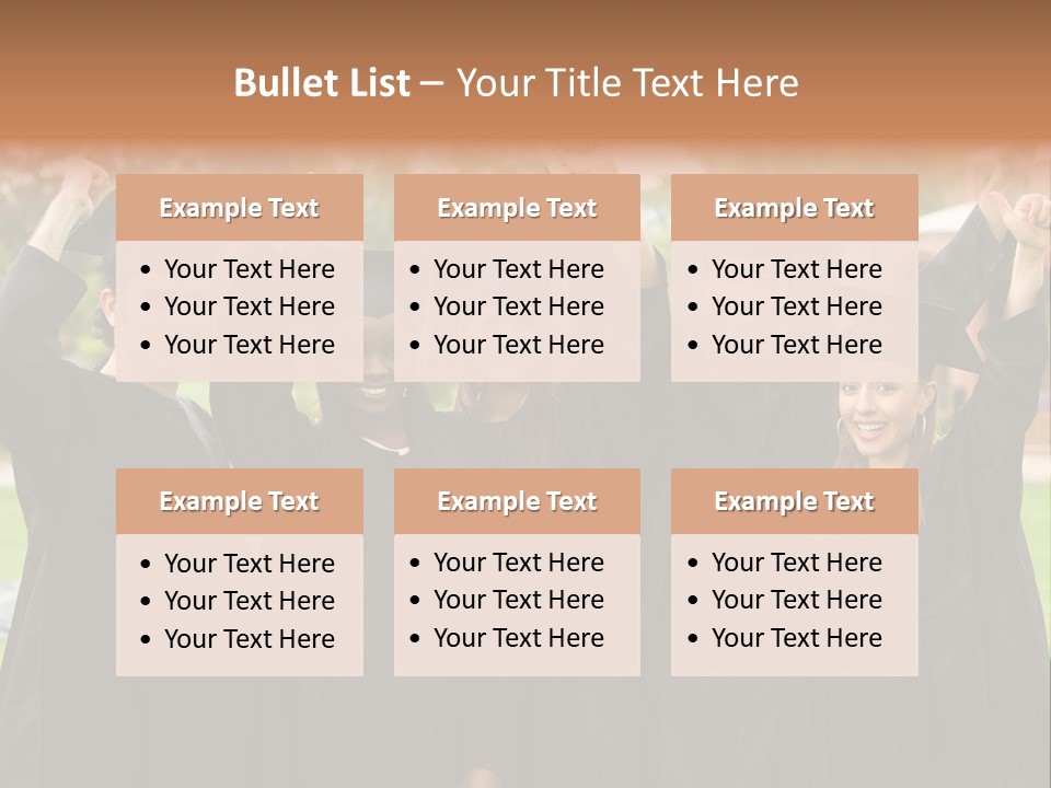 Happy Graduation Student Full Of Success Outdoors PowerPoint Template