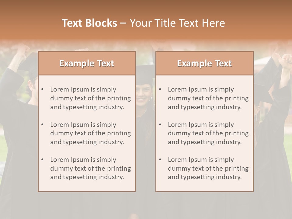 Happy Graduation Student Full Of Success Outdoors PowerPoint Template