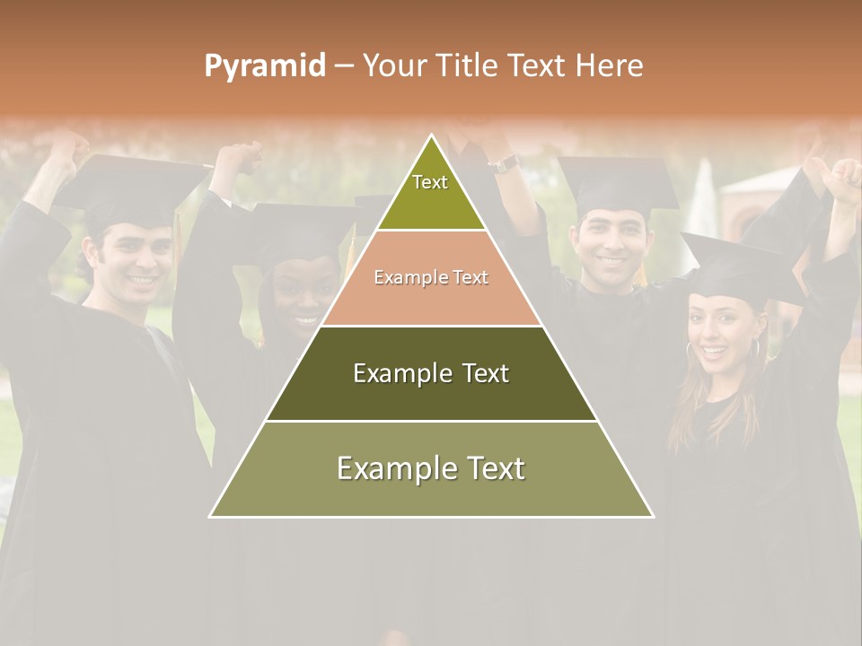 Happy Graduation Student Full Of Success Outdoors PowerPoint Template