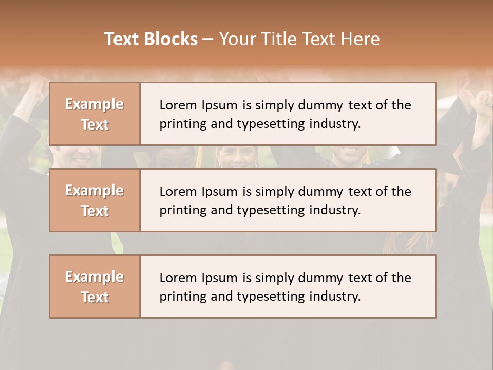 Happy Graduation Student Full Of Success Outdoors PowerPoint Template