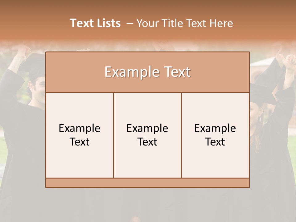 Happy Graduation Student Full Of Success Outdoors PowerPoint Template