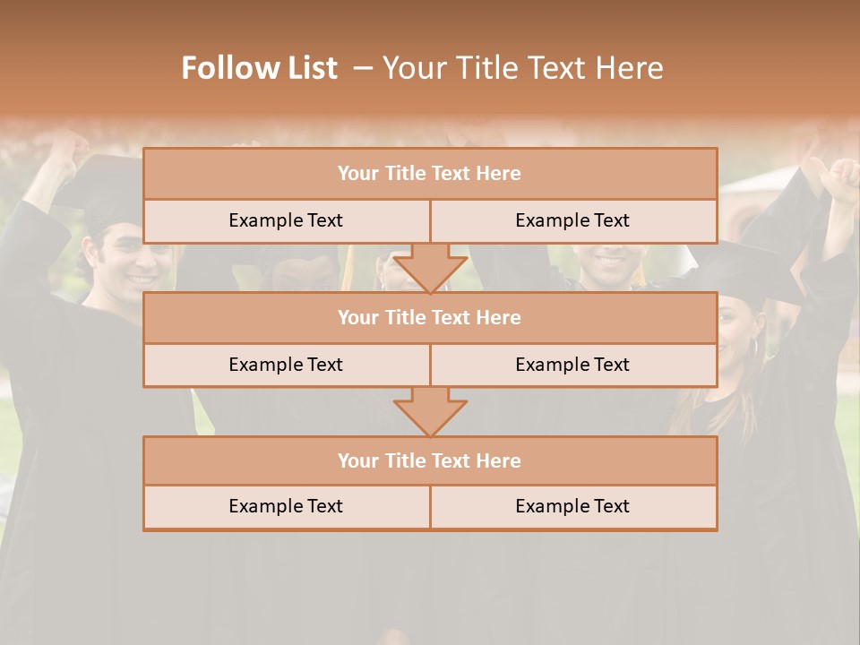 Happy Graduation Student Full Of Success Outdoors PowerPoint Template