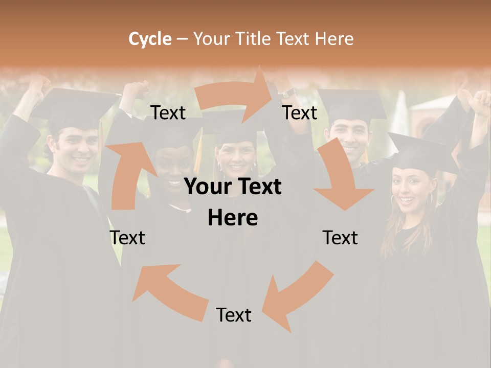 Happy Graduation Student Full Of Success Outdoors PowerPoint Template