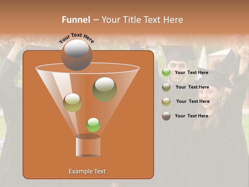 Happy Graduation Student Full Of Success Outdoors PowerPoint Template