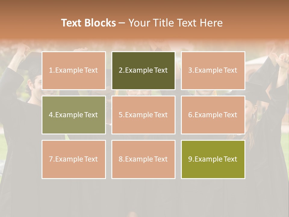 Happy Graduation Student Full Of Success Outdoors PowerPoint Template