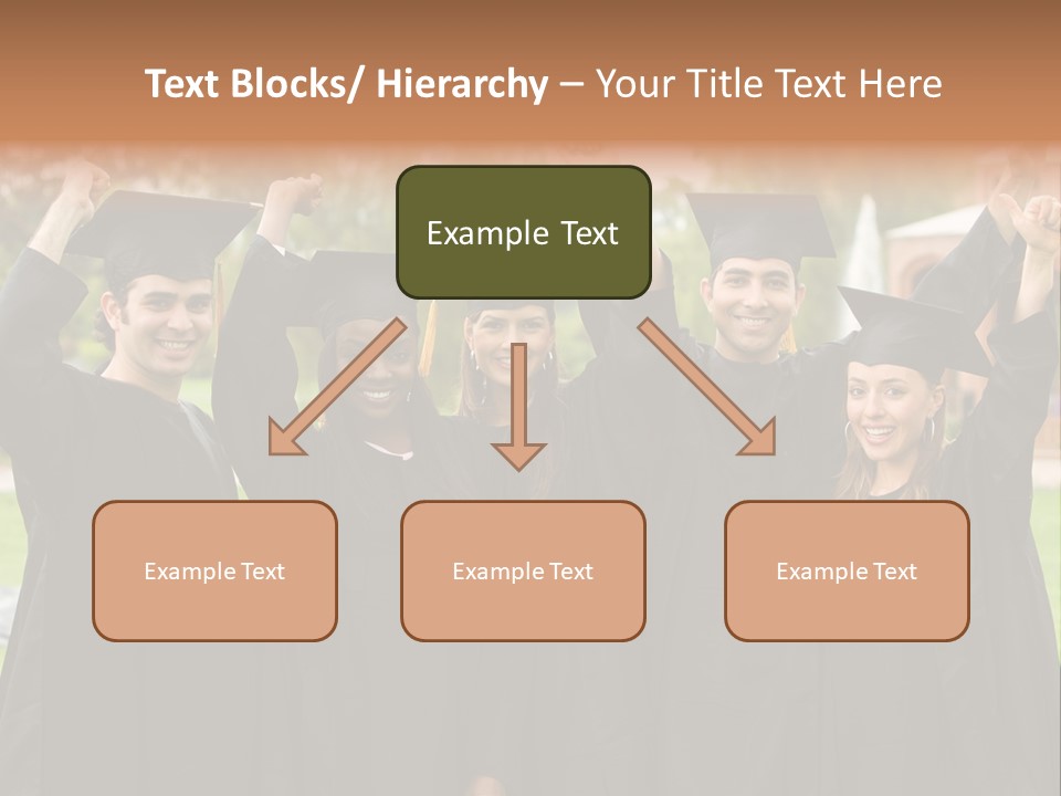 Happy Graduation Student Full Of Success Outdoors PowerPoint Template