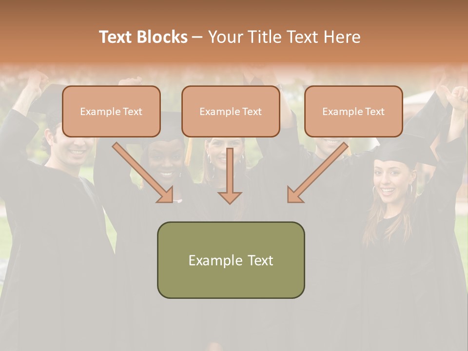 Happy Graduation Student Full Of Success Outdoors PowerPoint Template