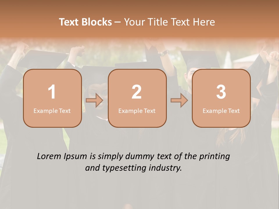 Happy Graduation Student Full Of Success Outdoors PowerPoint Template