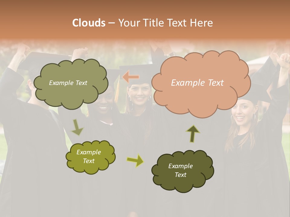 Happy Graduation Student Full Of Success Outdoors PowerPoint Template