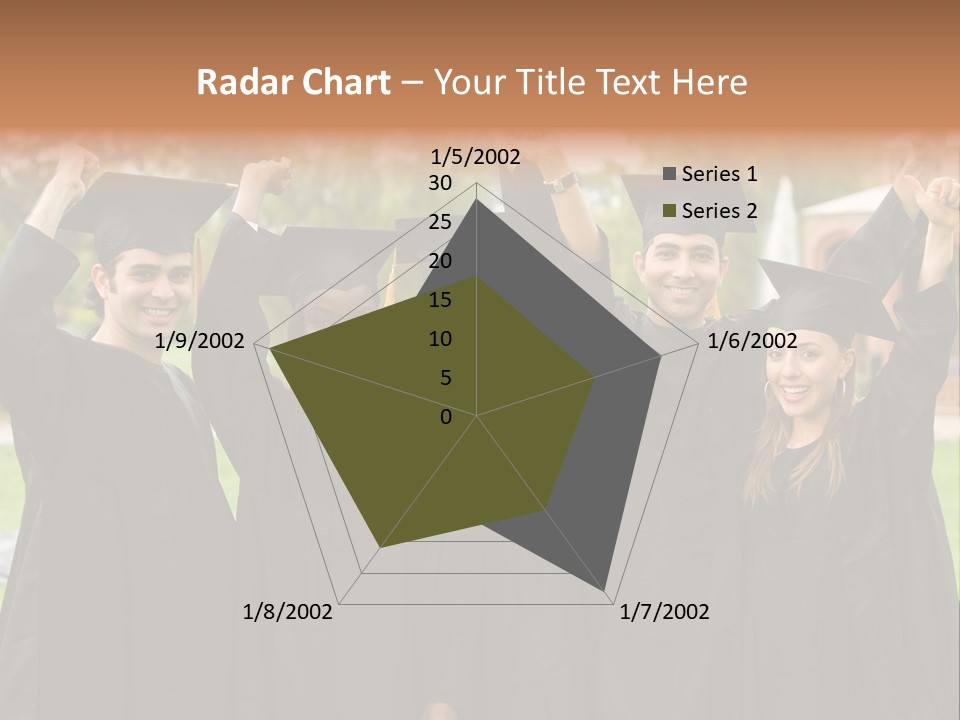 Happy Graduation Student Full Of Success Outdoors PowerPoint Template