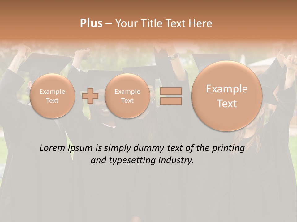 Happy Graduation Student Full Of Success Outdoors PowerPoint Template