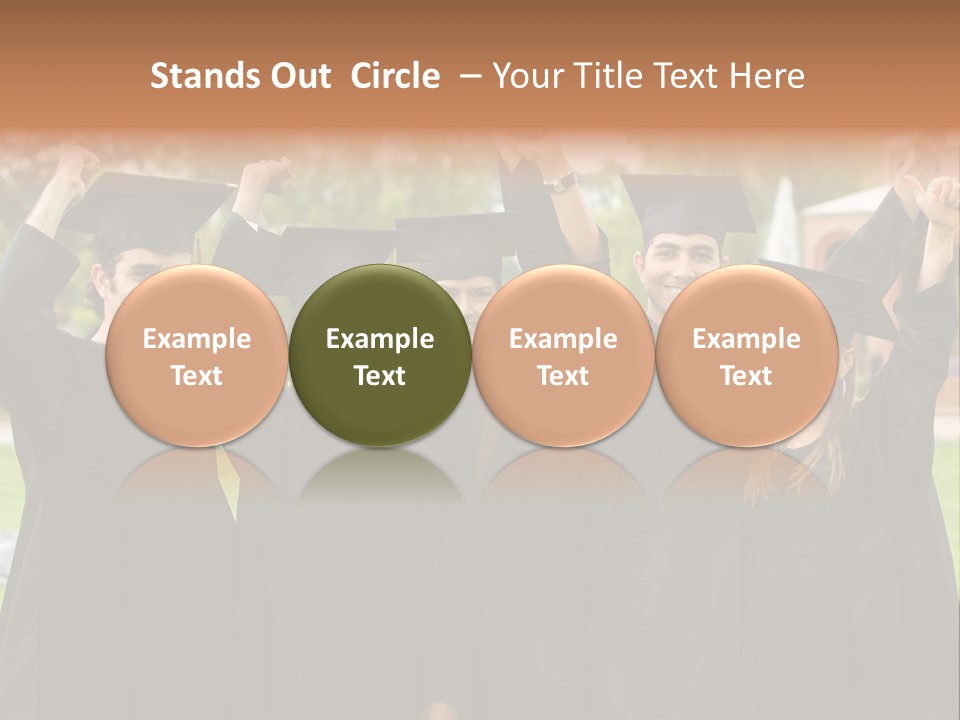 Happy Graduation Student Full Of Success Outdoors PowerPoint Template