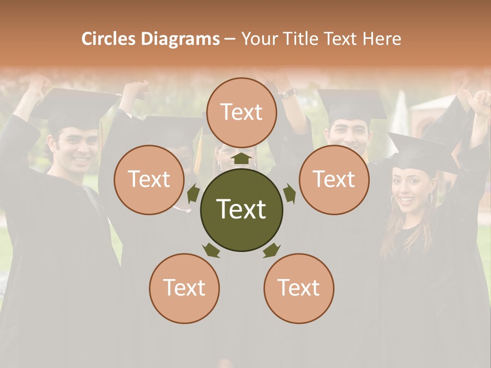 Happy Graduation Student Full Of Success Outdoors PowerPoint Template