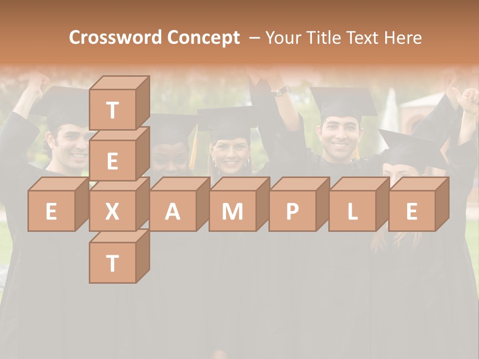 Happy Graduation Student Full Of Success Outdoors PowerPoint Template