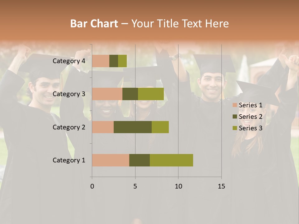 Happy Graduation Student Full Of Success Outdoors PowerPoint Template