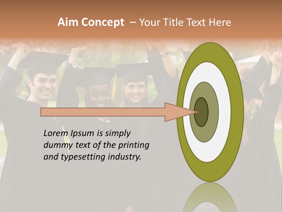 Happy Graduation Student Full Of Success Outdoors PowerPoint Template