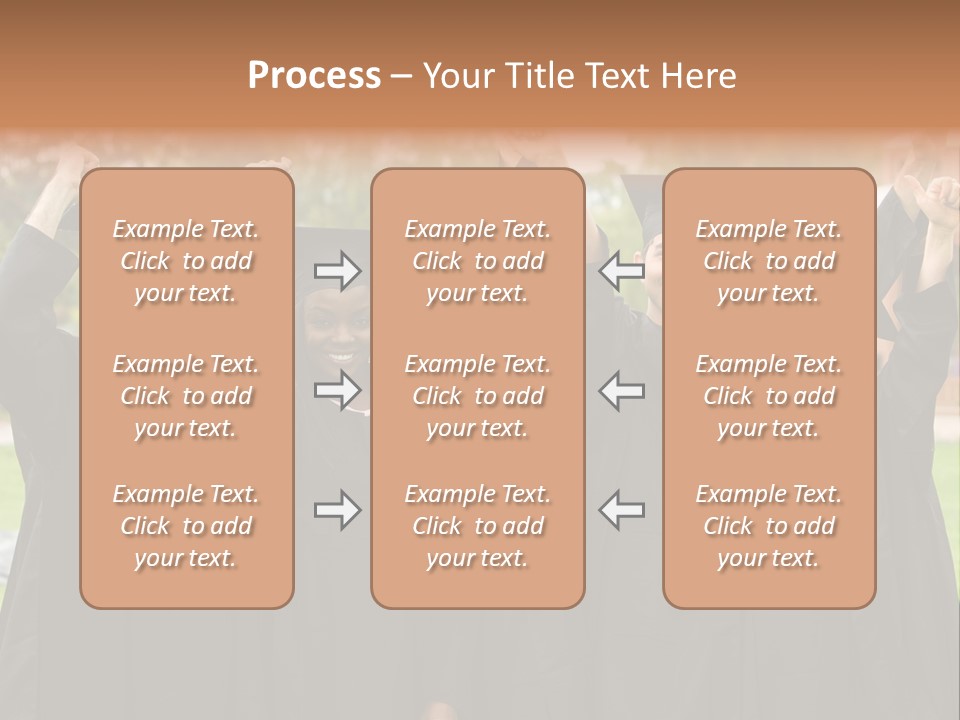 Happy Graduation Student Full Of Success Outdoors PowerPoint Template